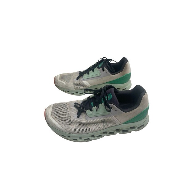 On Cloudstratus Men Size 12 Gray Green White Light Running Shoes main image 6